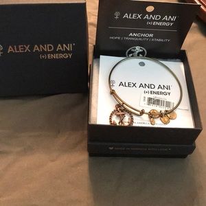 Alex and ANI anchor bracelet Russian Rose gold